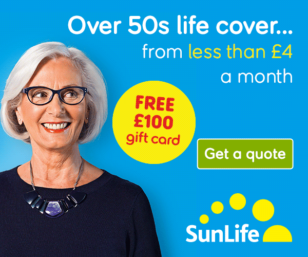 Over 50s Life Insurance Best Over 50s Life Cover Reviews 2019 - guaranteed acceptance a 100 gift card with a sunlife plan