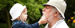 granddad with grand daughter